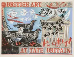 Untitled by Mark Hearld, Mark Hearld (b.1974) 'British Art at the Tate' lithograph in colours, sold Apr 2021