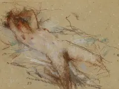 Untitled by Bernard Dunstan, pastel 19 x 26.5cm Provenance: New Grafton Gallery, sold Apr 2021