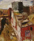 Alexander Drevin, Untitled, 1889-1938) View from a Window oil on canvas 82 x 69cm