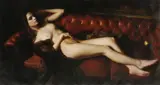 Aydemir Saidov, Untitled, oil on canvas 55 x 105cm