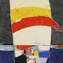Untitled by Peter Denmark, oil on canvas 71 x 71cm, sold Apr 2021