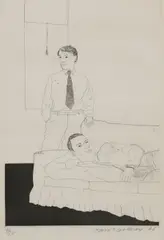 Untitled by David Hockney, David Hockney RA (b.1937) 'Beautiful and White Flowers' etching and aquatint, sold Apr 2021