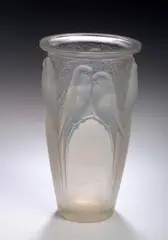 René Lalique, A 'Ceylan' opalescent glass vase,, A 'Ceylan' opalescent glass vase,