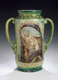 della Robbia, A two handled arbarello by Madame Maianne De Caluwe,
