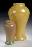 Moorcroft, A green baluster vase,