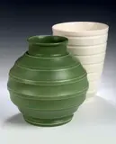 Keith Murray, A white Wedgwood vase,