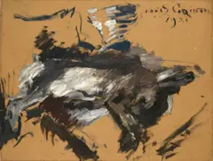 Der Hase by Lovis Corinth, 1921, Öl auf Pappe, sold Nov 2009