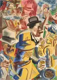 Barszene, New York by George Grosz, Um 1935, Aquarell auf Fabriano-Velin, sold Nov 2008
