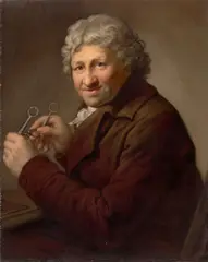 Anton Graff, Daniel Chodowiecki und seine Frau Jeanne, geb. Barez (2 Porträts). (Nach) 1801, Jeweils Öl auf Leinwand. Doubliert