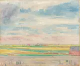 James Ensor, The ,Haute Barrière‘ outside Ostend (La ,Haute Barrière‘ aux environs d'Ostende), Um 1925, Öl auf Leinwand