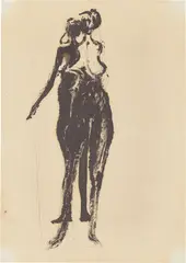 Joseph Beuys, Zwei Frauen, 1958, Gouache über Bleistift auf Papier