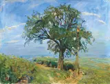 Max Slevogt, Obsternte in der Pfalz (Der Birnbaum), 1917, Öl auf Leinwand