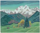 Gabriele Münter, Elmau, Neuschnee im Oktober