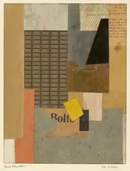 für Herrn Dr. Bode by Kurt Schwitters, 1924, Collage auf Papier, im Passepartout des Künstlers, sold Nov 2019