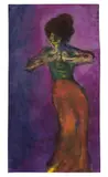 Künstlerin by Emil Nolde, Um 1911, Aquarell und Tuschpinsel auf Japan, in den Ecken und am rechten Rand auf Karton montiert, sold Jun 2016