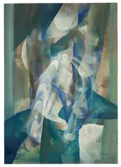 Triebkräfte der Erde by Fritz Winter, 1944, Öl auf Papier, sold Nov 2015