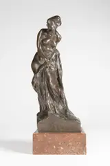 Ladislav Šaloun, A Girl with a Drapery, Around 1920, bronze, slivenec marble