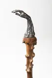 Josef Mařatka, A Cane / a Hand Study, 1903, patinated bronze, root, brass