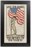 Vojtěch Preissig, Save the Babies, After 1916, coloured woodcut, paper
