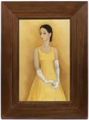 Milada Marešová, Girl in Yellow Dress, 1930, oil on canvas