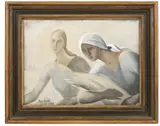 Jaroslav Král, Harvest, 1938, oil on cardboard