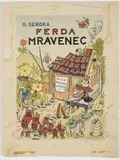 Ondřej Sekora, Ferdy the Ant - Book Cover, 1936, ink, watercolour, gouache on paper