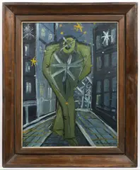 František Hudeček, Night Walker, 1943, oil on cardboard