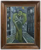 František Hudeček, Night Walker, 1943, oil on cardboard