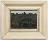 Kamil Lhoták, Landscape - Machine, 1945, Oil on hardboard