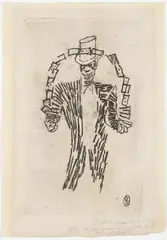 Frantisek Tichy, Magician with Cards II, 1939, etching, paper