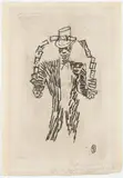 Frantisek Tichy, Magician with Cards II, 1939, etching, paper