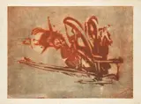 Vladimír Boudník, Phoenix Bird, 1965, structural print, paper