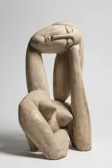Miloslav Hájek, Half Nude, 1960, patinated plaster