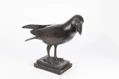 Vincenc Vingler, A Crow, 1952, patinated plaster