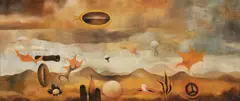 Ota Janeček, Landscape with the Germs of Life, 1977, oil on canvas