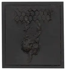 Daniel LaRue Johnson, Untitled, c. 1965, Mixed-media painting on linen in artist's frame
