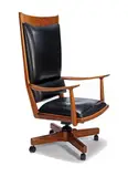 Sam Maloof, Executive desk chair, Walnut and leather