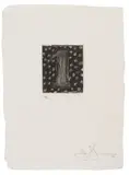 Jasper Johns, 1, 1975, Intaglio on Barcham Green paper