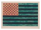 Jasper Johns, Flag (Moratorium), 1969, Offset color lithograph on wove paper