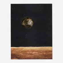 Matthew Day Jackson, Lunar Reflections, 2014, laser etched offset lithograph in colors