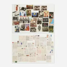 Christian Marclay, Postcards (diptych), 2003, offset lithograph in colors with letterpress