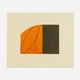 Robert Mangold, Orange/ Black Zone, 1997, woodcut in colors on Kitakata Handmade paper