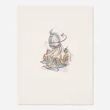 Claes Oldenburg, Soft Rotating Capitol, 1995, lithograph in colors