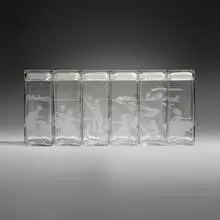 Kara Walker, Untitled (Canisters), 1997, acid-etched glass