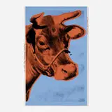 Cow by Andy Warhol, 1971, screenprint in colors on wallpaper, sold Feb 2024