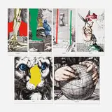 John Baldessari, Engravings with Sounds: SOB, GRUNT, CLACK, SNEEZE, URG, TOOT,, 2015, archival inkjet print