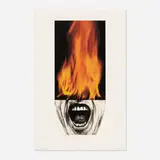 Robert Longo, Arena Brains, 1986, lithograph in colors on Arches
