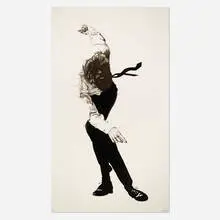 Robert Longo, Eric (from Men in the Cities series), 1989, lithograph in colors with graphite annotations