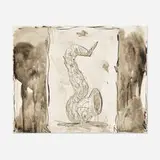 Claes Oldenburg, Soft Saxophone (Black and White), 1992, lithograph in colors on Somerset Satin