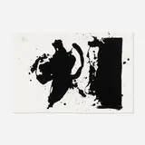 Elegy Study by Robert Motherwell, 1979, lithograph on Twinrocker handmade, sold Feb 2024